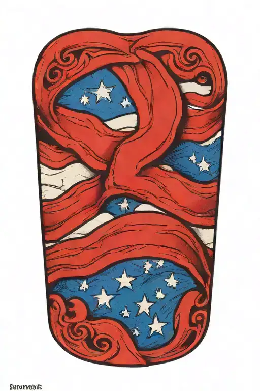 American Flag Forearm Color