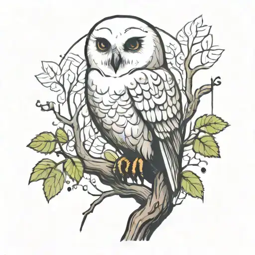 Hedwig In A Tree