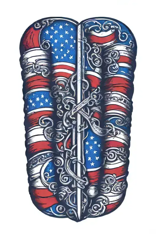 American Flag Wrapped Forearm