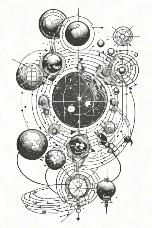 Feynman Diagram Space Theme Physics Quantum Mechanics