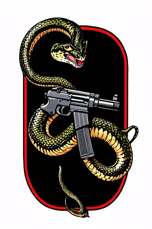 Snake With Mounted 50 Cal Machine Gun