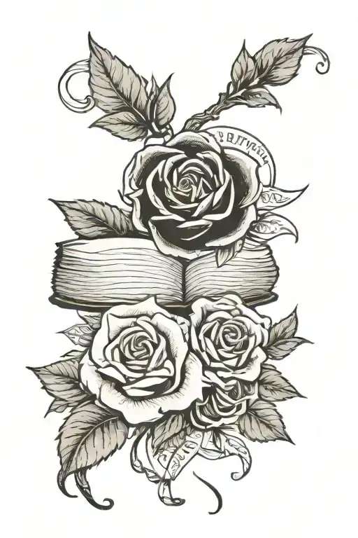 Roses And Bible Verse Intertwined