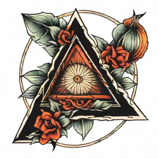 Three Triangles With One Circle