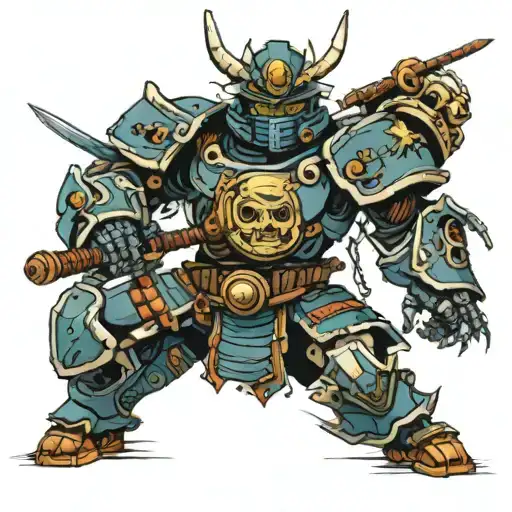 Samurai Mecha Robot Battling