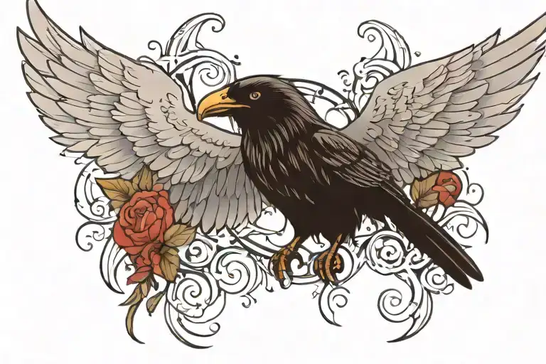 The Word Resilient With Just The Ravens Wings Above It