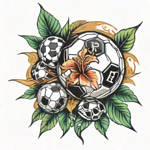 Traditinal Fiji And Soccer Ball Merging