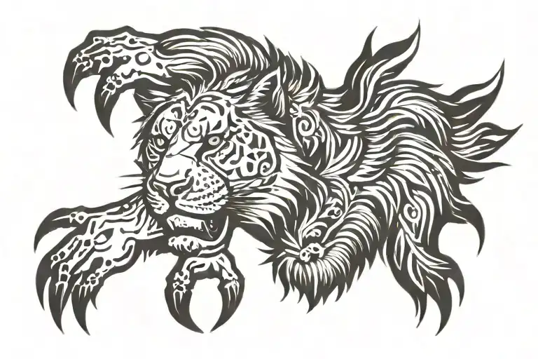 Vertical Lion Claw Scratch Marks On Underside Of Wrist