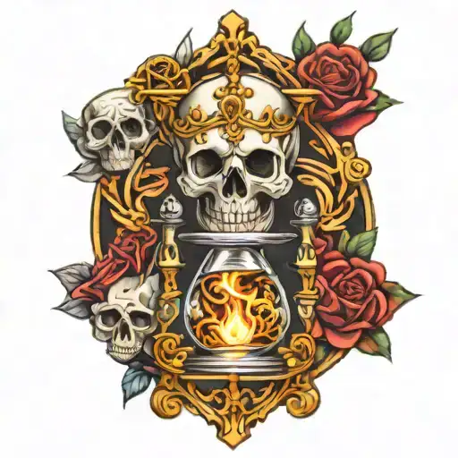 Skull Hourglass