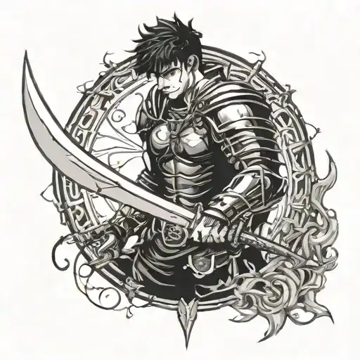 Berserk Mark With Sword Going