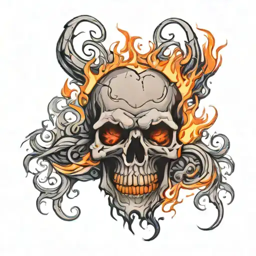 Burning Skull