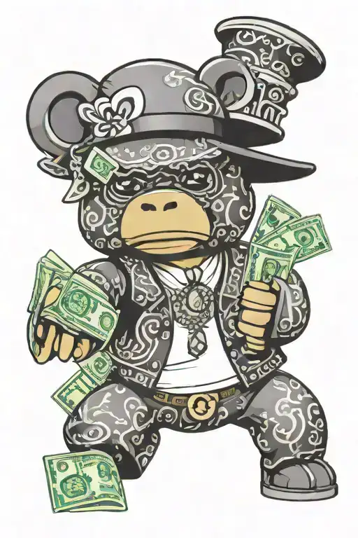Money Bearbricks Smoke