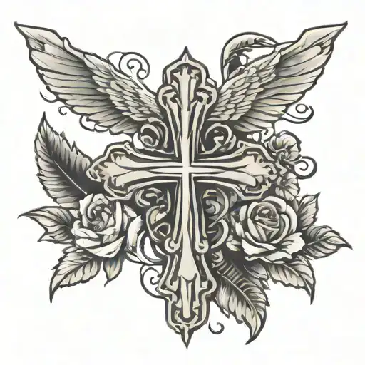 Faith And Strength With A Cross