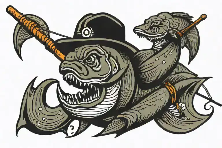 Fishing Rod Casting A Line Kentucky State Outline