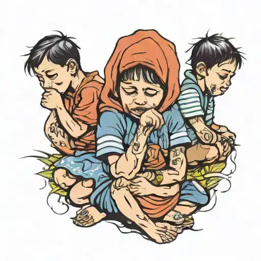 Refugee Wall Children Crying