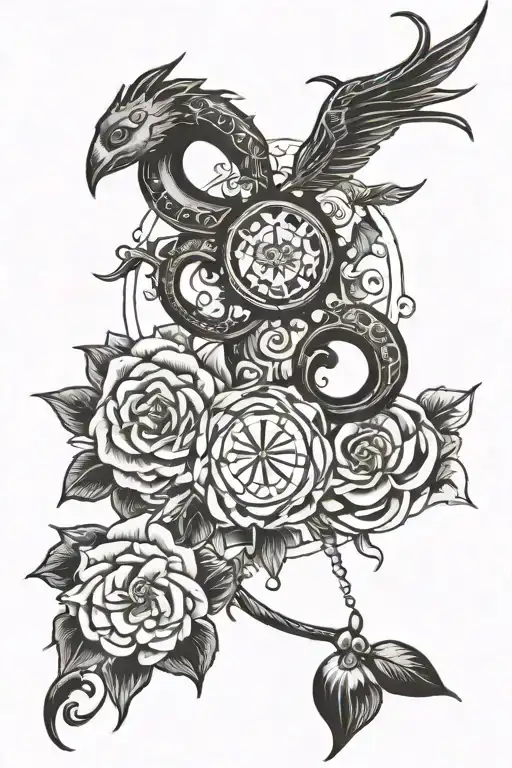 Zodiac Sing Of Aires With Aroow And Thin Lings