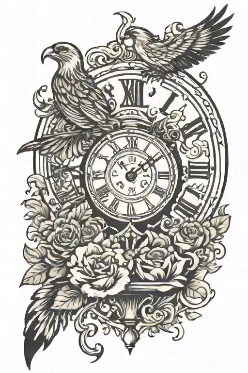 Philosphy And A Clock With Birds