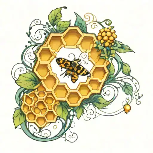 Honeycomb And Vine Intertwined