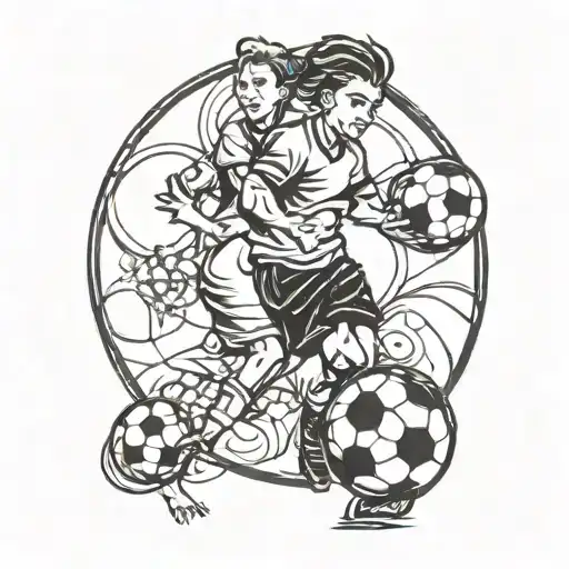 Mother Son Soccer Ball