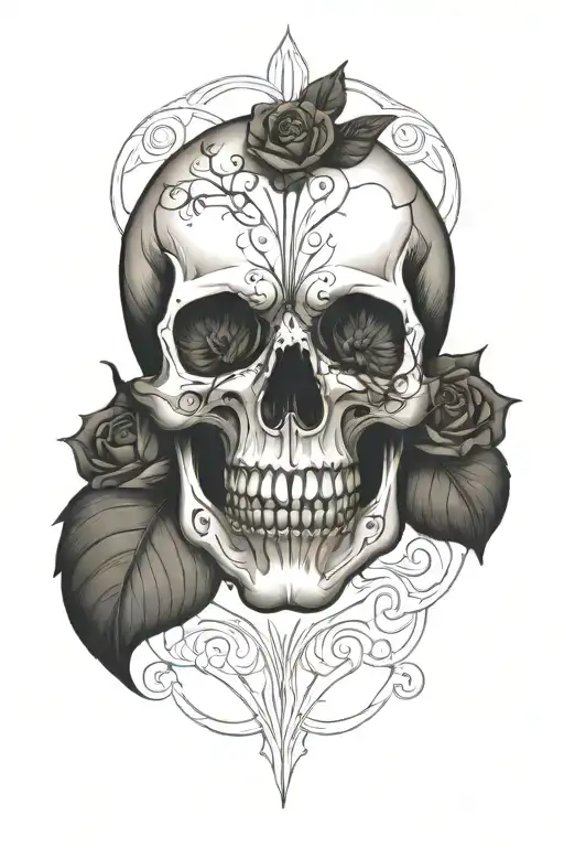 Skull End Roses