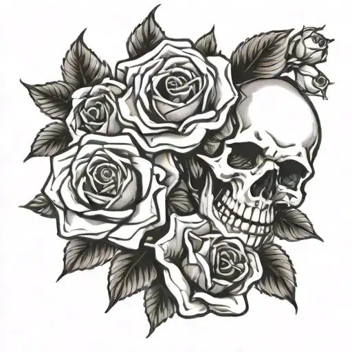 Skull Rose Momento Mori Written