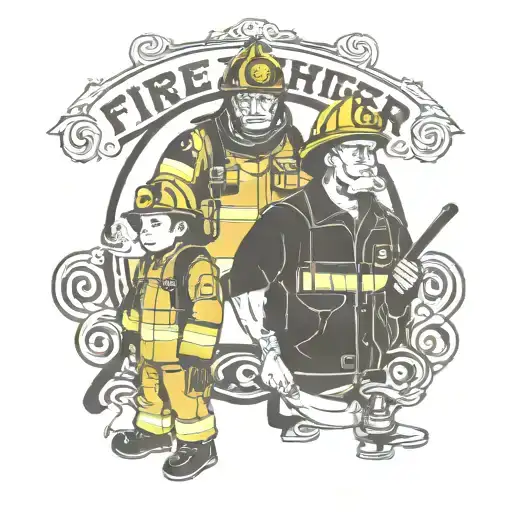 Firefighter Father Son