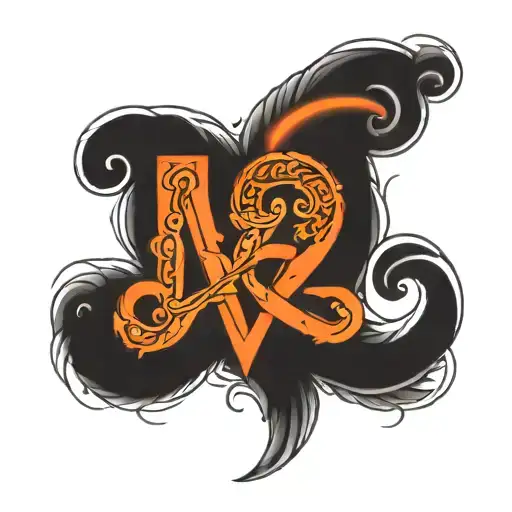 Siva Sanu In Roman Letter Including Love Sign