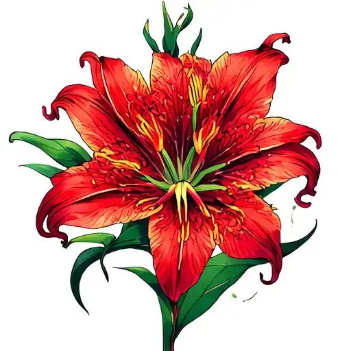 Red Spider Lily Flower
