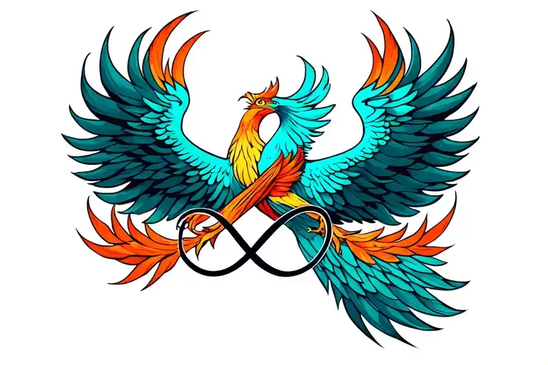 Phoenix And Infinity Symbol Intertwined