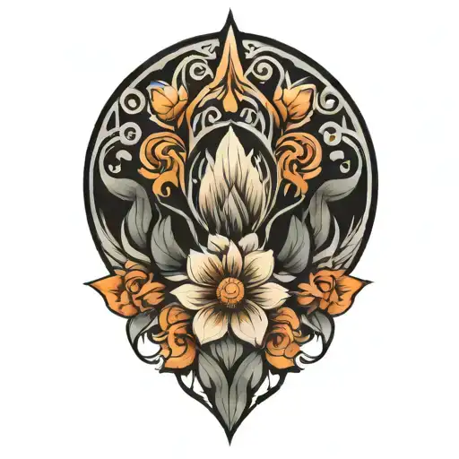 Symmetrical Floral Design
