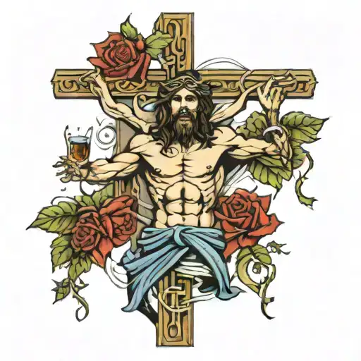 Jesus And The Two Thieves On The Cross Made