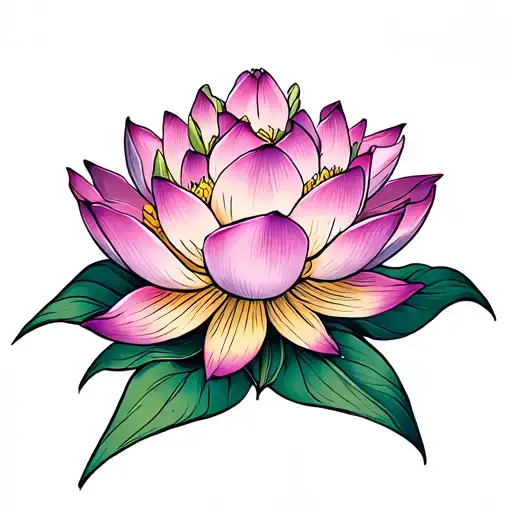 Lotus And Tulip Flower