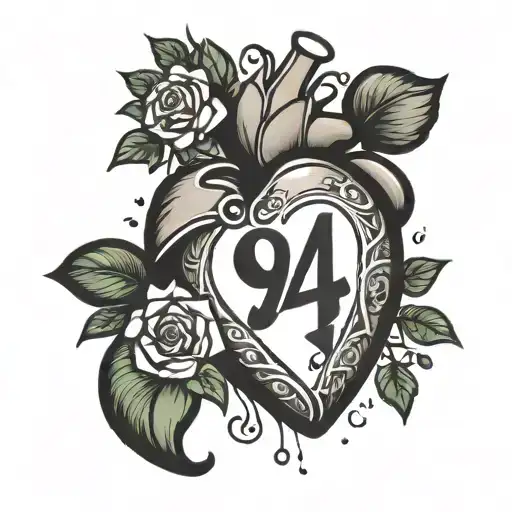 Broken Heart With Number 9427