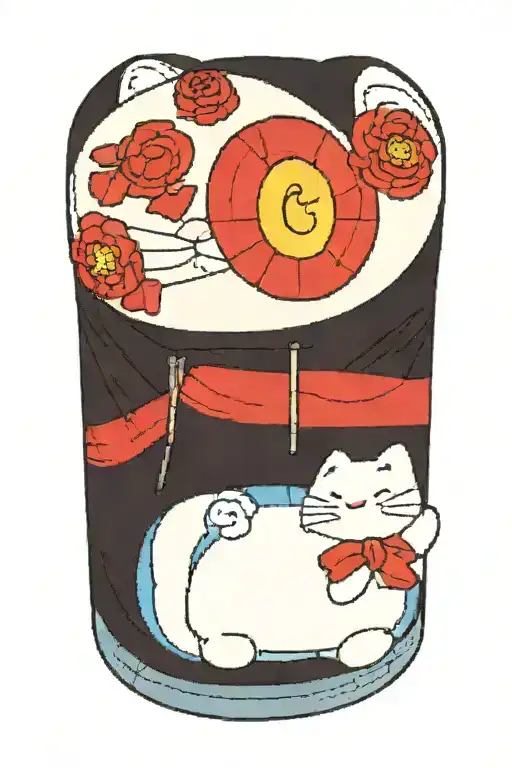 Doraemon Cross Stitch Hoodie Sitting