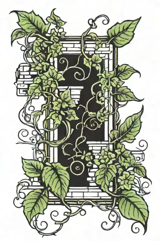 Bricks And Ivy Plant Vine