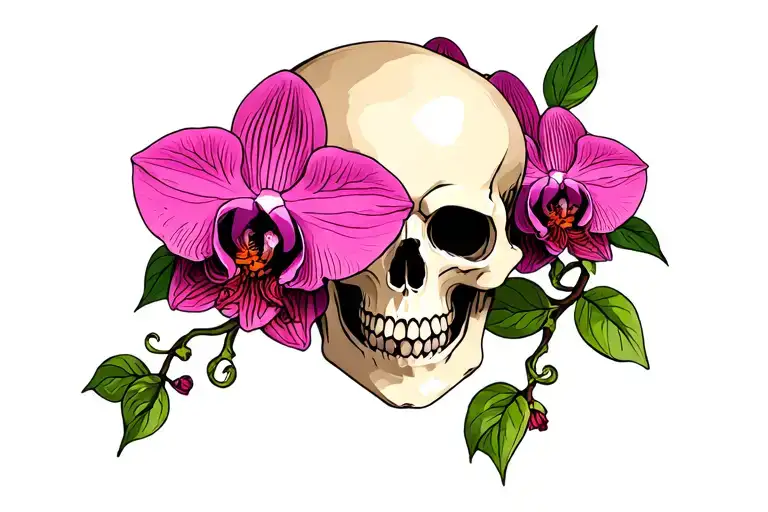Skull Orchid Vine Wrapping