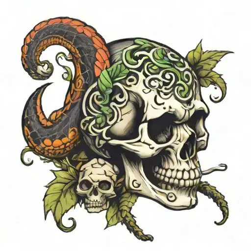Skull And Snake