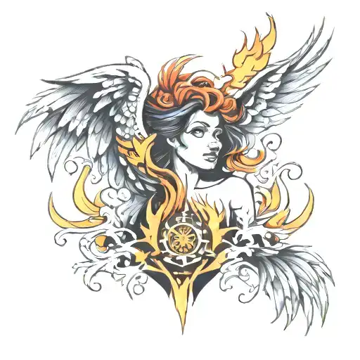 Phoenix Rising From The Ashes Woman Inside