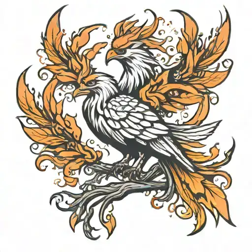 Phoenix Rising From The Cedar Ash Tree