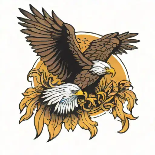 Bald Eagle Wings Open