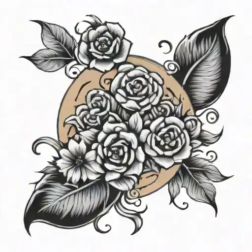 Moon Books Flowers Black Grey