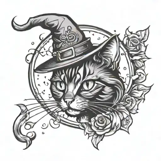 Witchy Spooky Cat Halloween