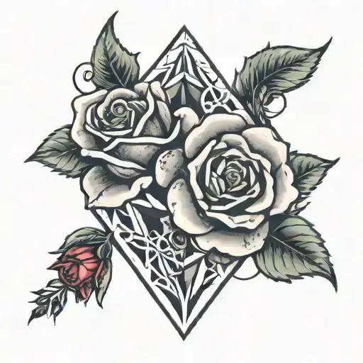 Diamond And Roses Intertwined