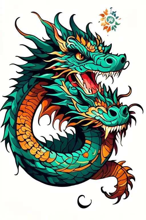 Tribal Bohemian Dragon Wrapped