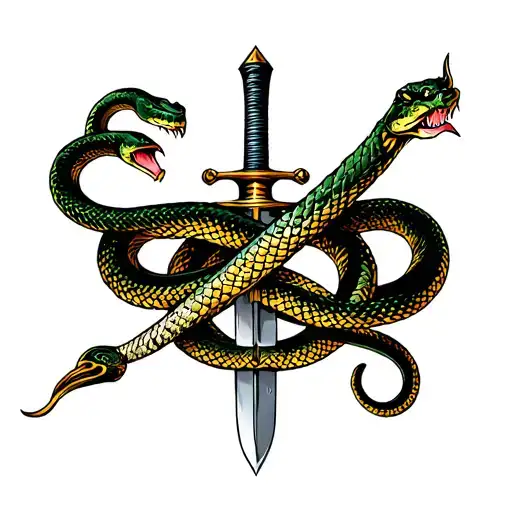 Snake Wrapped Sword
