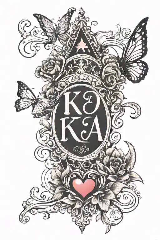 K And A With Heart With The Date 10 June 2023 Under It