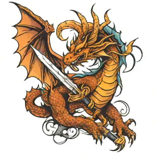 Dragon With A Sword