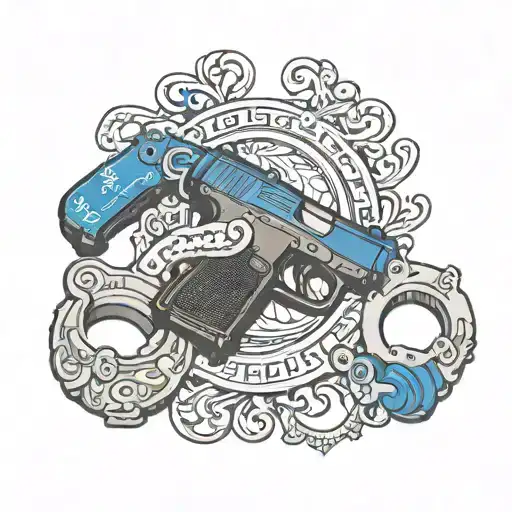 Thin Blue Line Glock Handcuffs