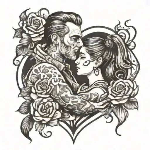 Dad And Daughter Love Heart