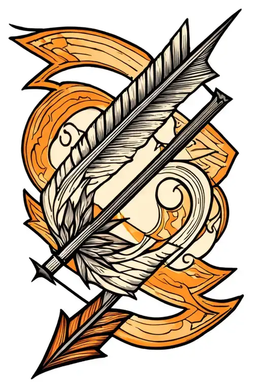 Arrow Made With Lines