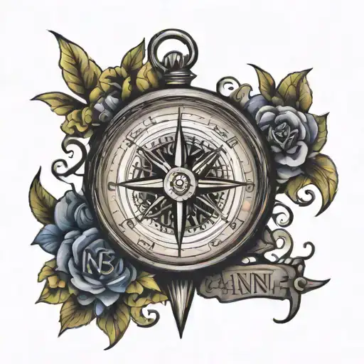 Compass With Anna Name Written